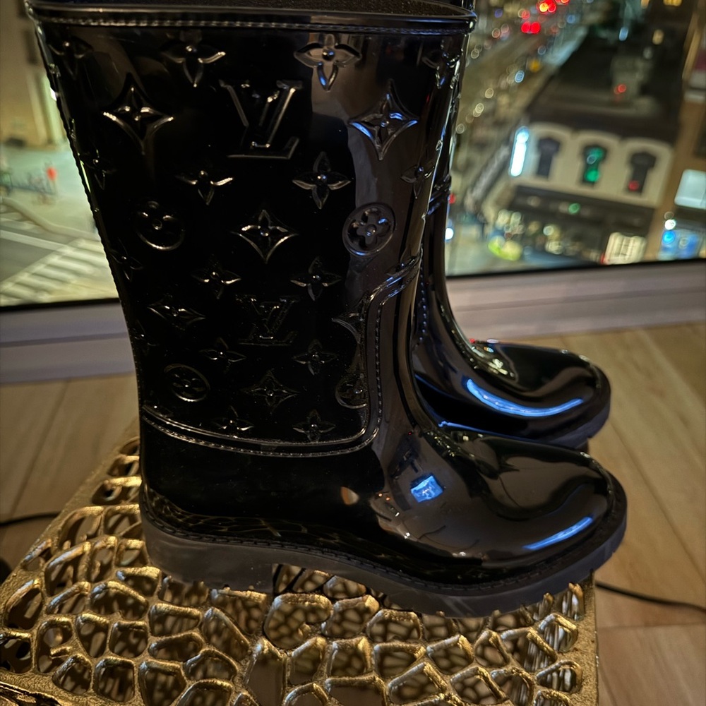 Louis Vuitton Black Rain Boots